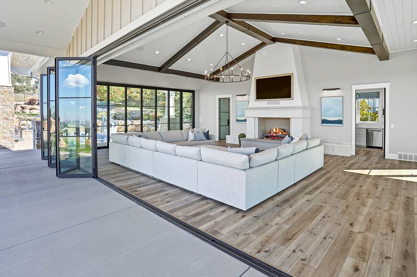 NanaWall Slimline Steel Effect Folding Glass Doors