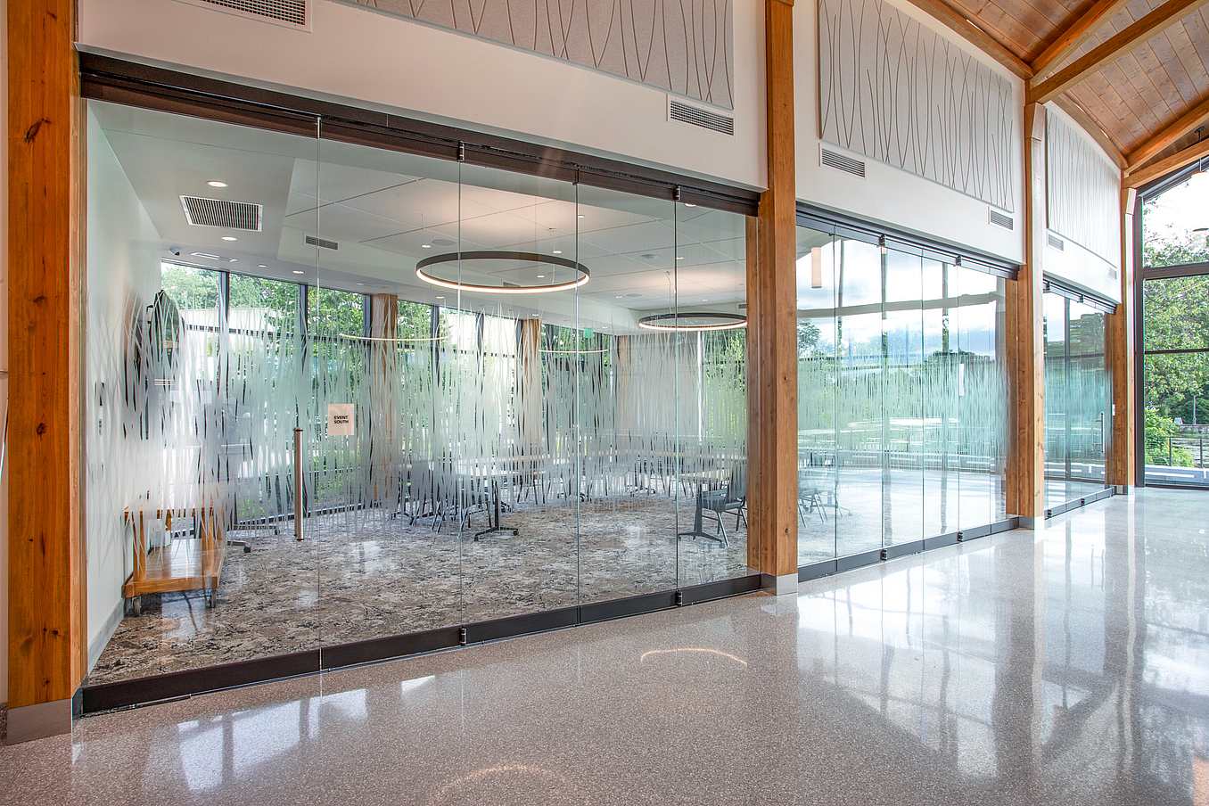 custom glass in framless glass walls
