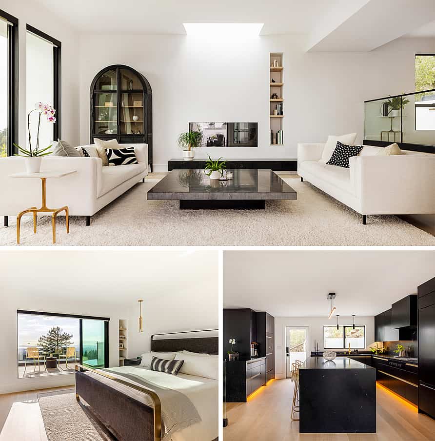 contemporary interiors in modern home remodel
