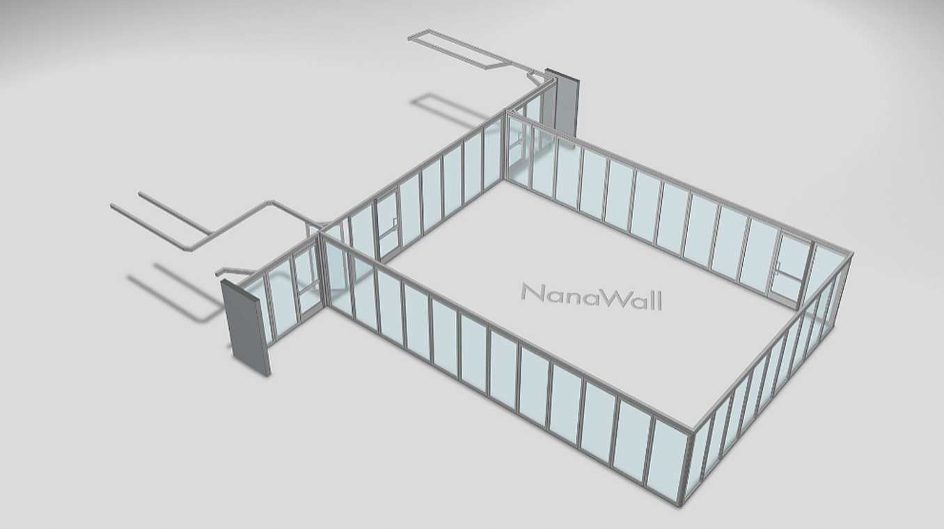 Single track sliding project in the NanaWall Configurator