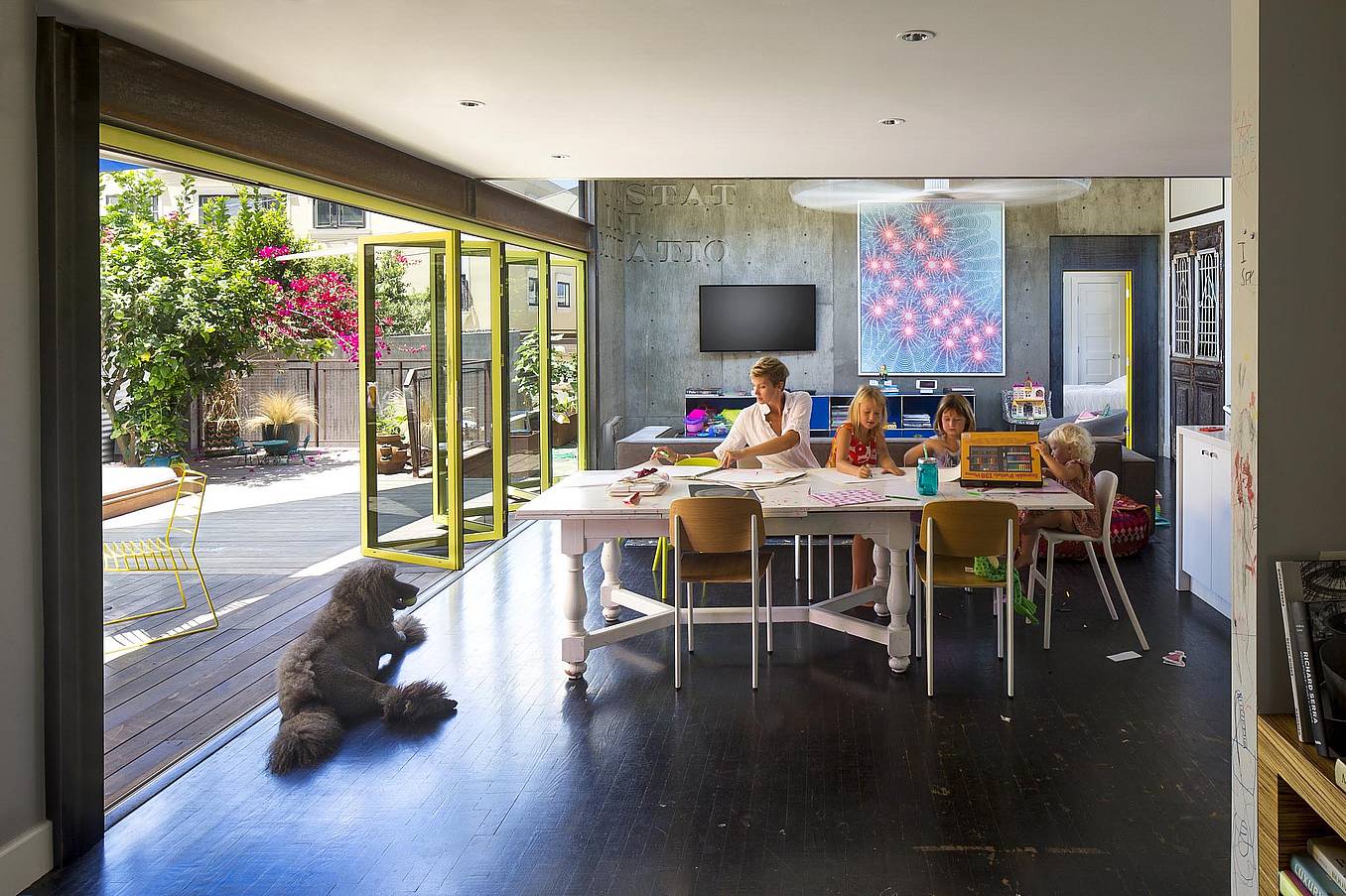 creating a healthy home for homeschooling with fresh air and daylight with bifold door
