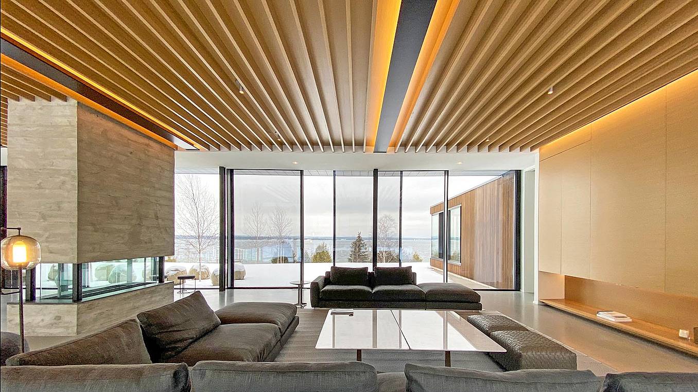 floor to ceiling exterior moving glass walls