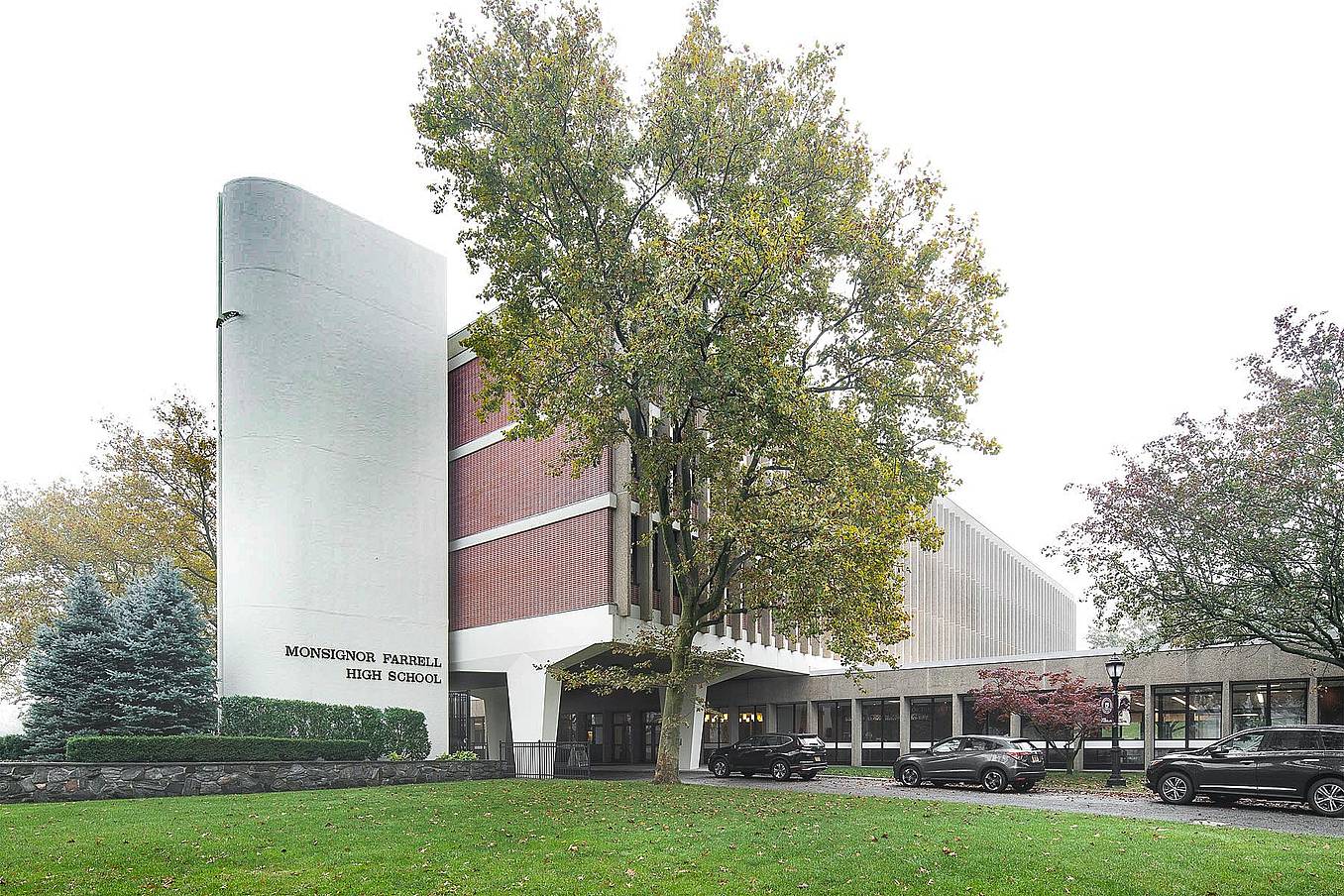 acoustic glass wall systems at Farrell High School
