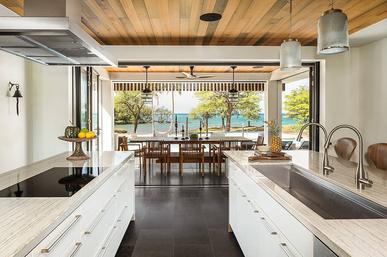 retractable glass walls in kitchen design