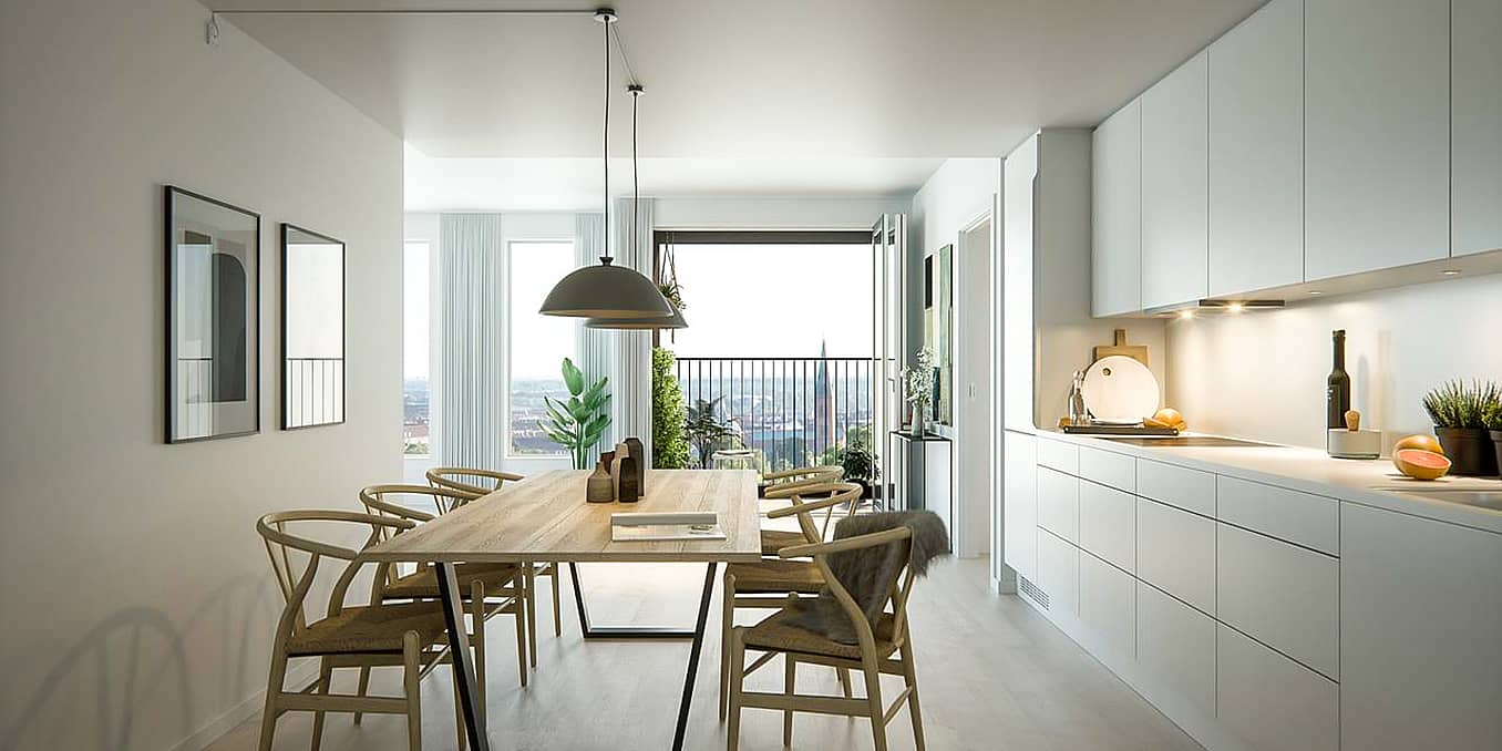 operable bifold doors in residential tower