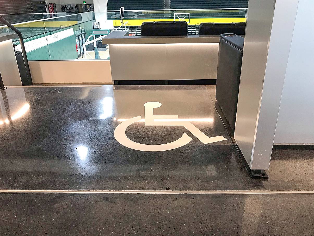 NanaWall ADA-compliant sill at USF Sobrato Center