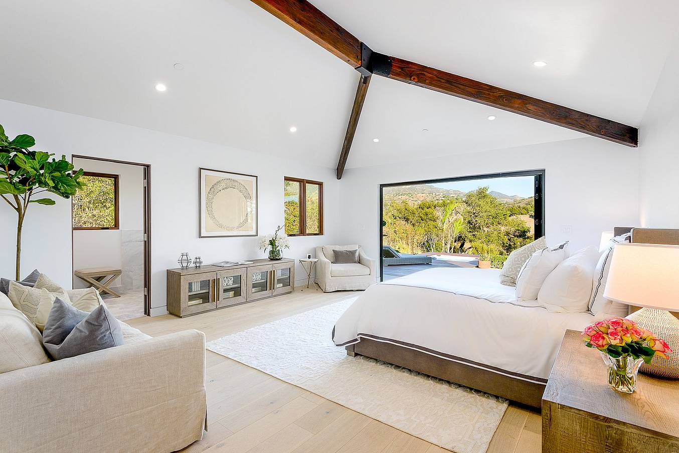 NanaWall FoldFlat in Santa Barbara bedroom