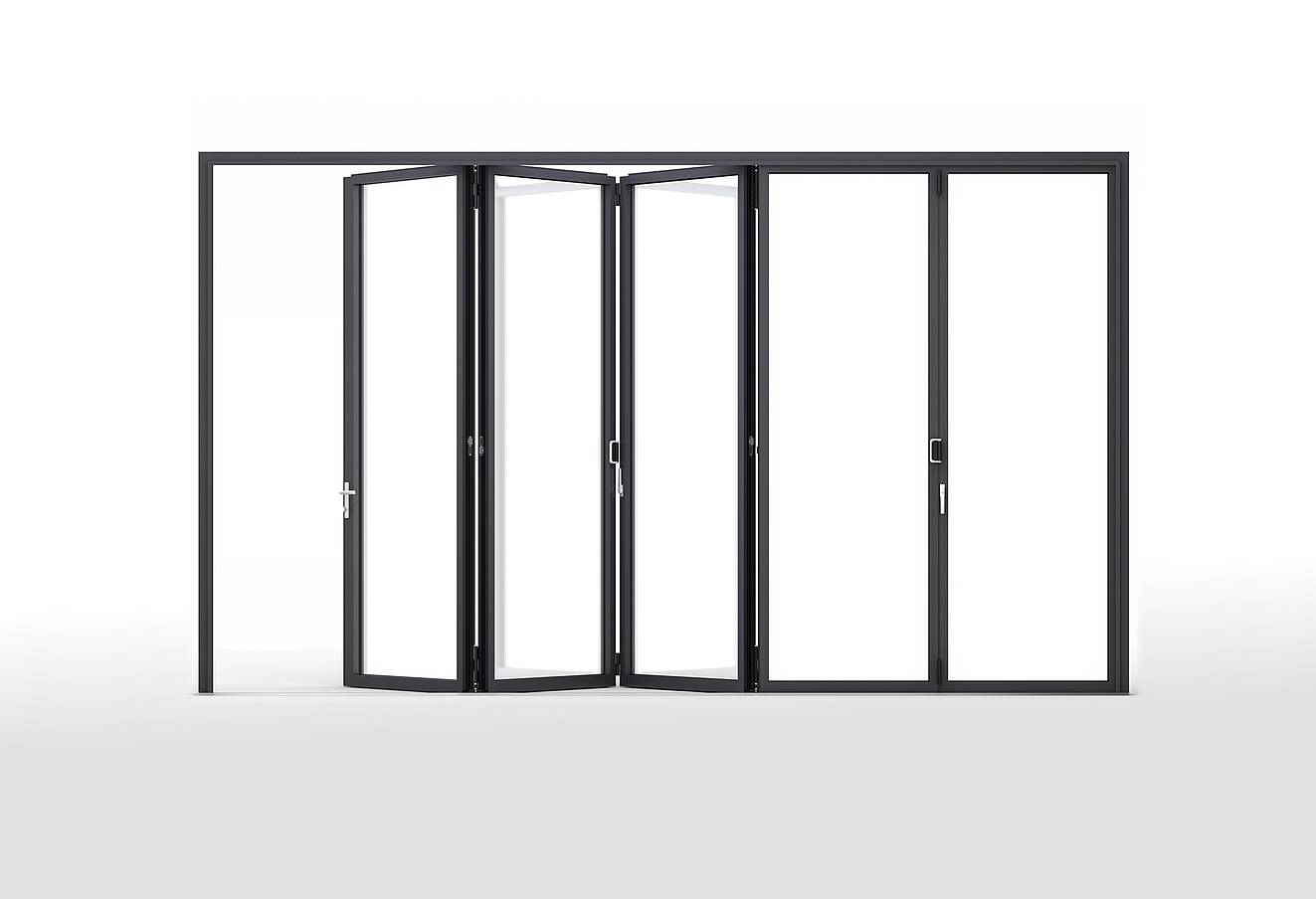 slimmest framed folding glass walls