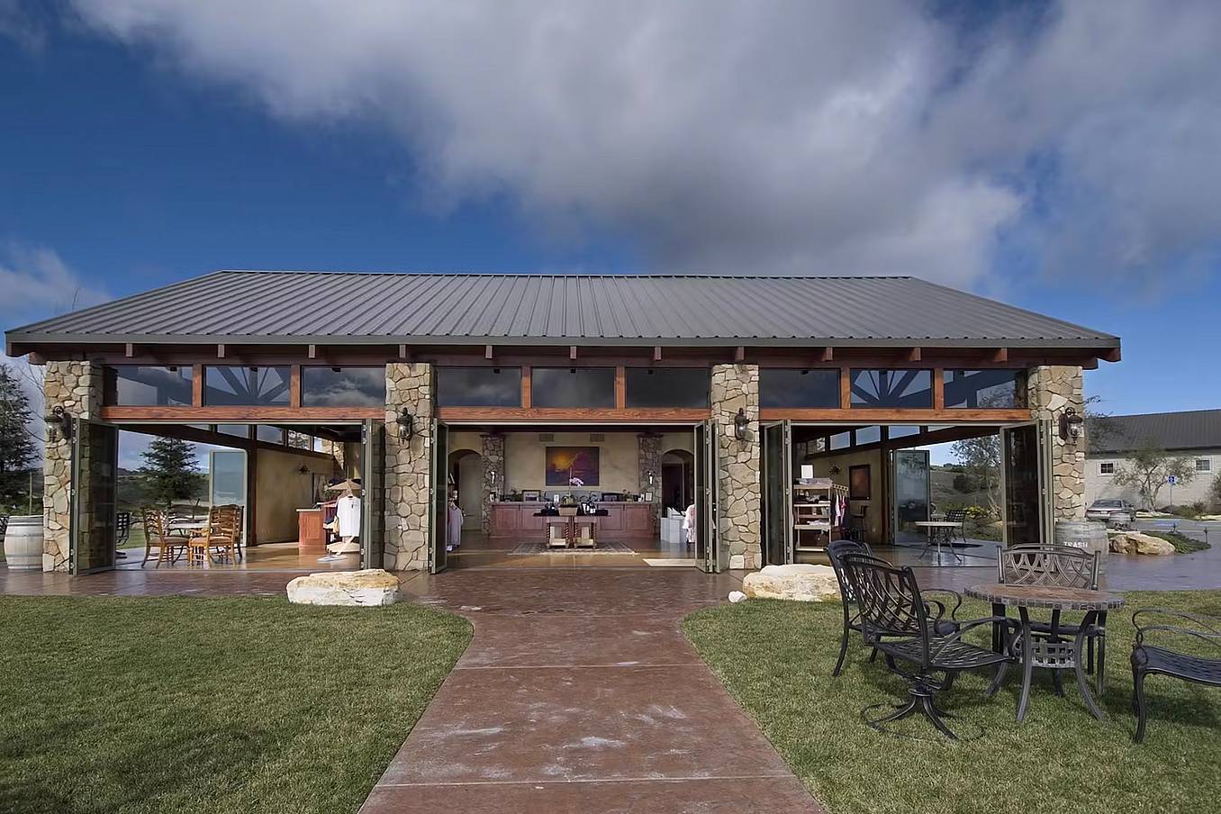 winery retractable glass wall systems