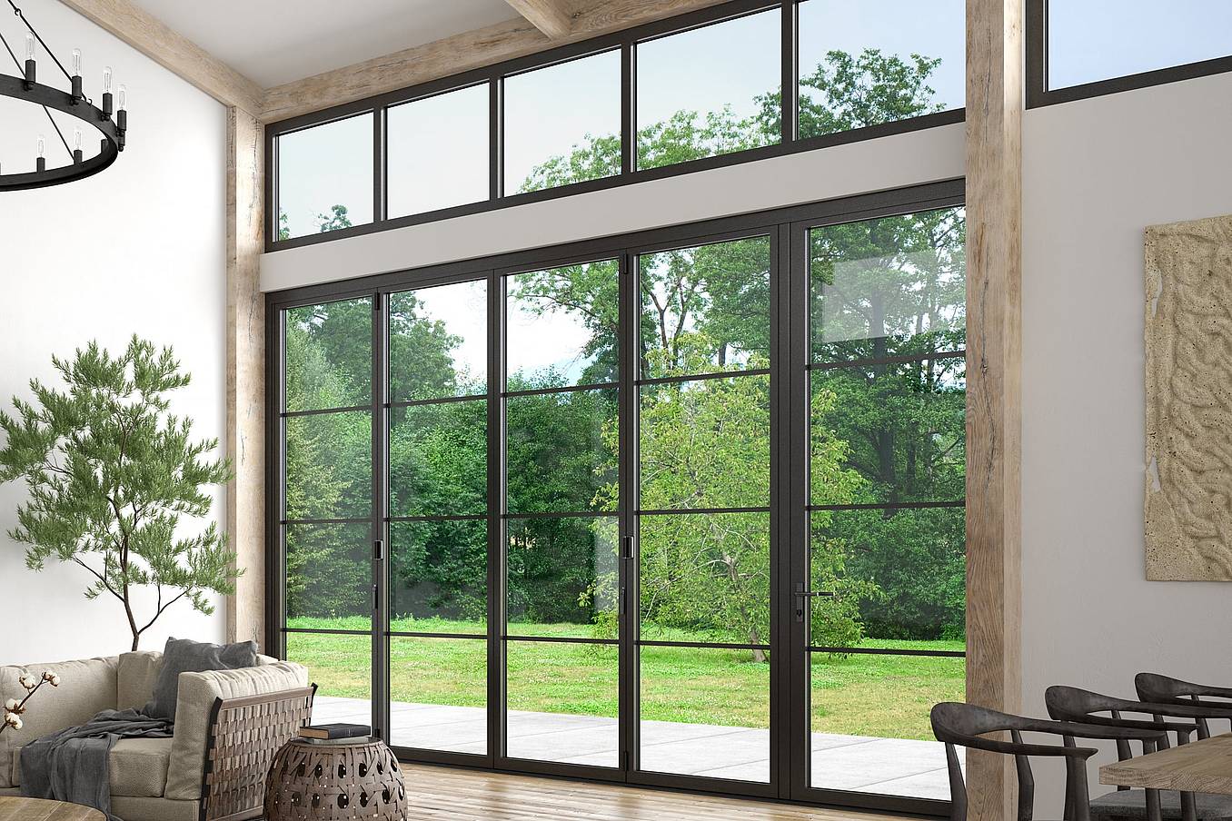 NanaWall fixed glass windows and transoms
