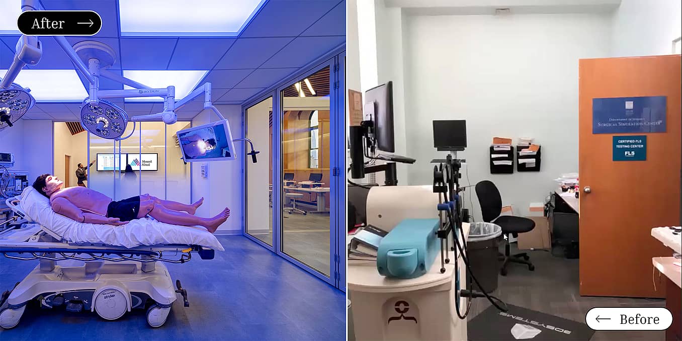 surgical learning facility with NanaWall glass wall systems
