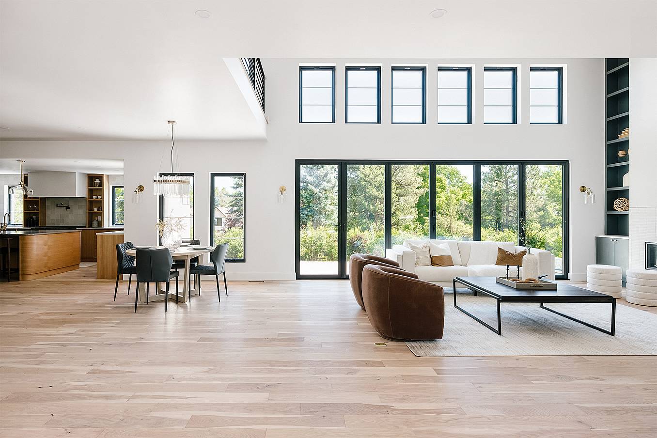 Aluminum framed bifold doors