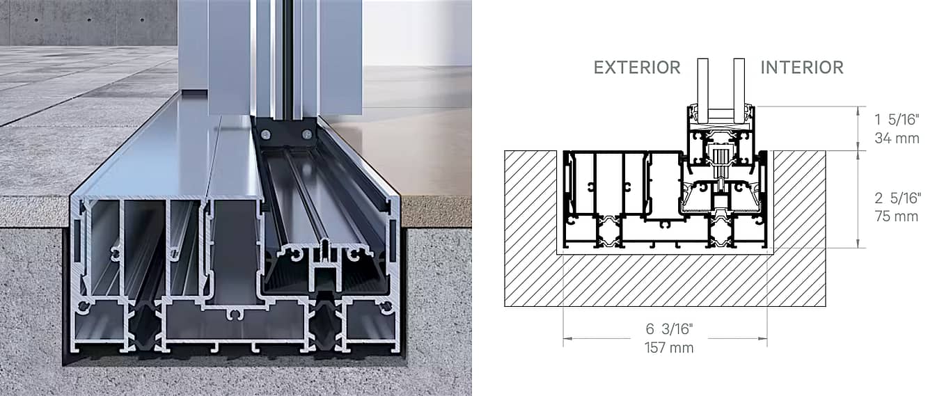 cero performance sill for sliding glass door