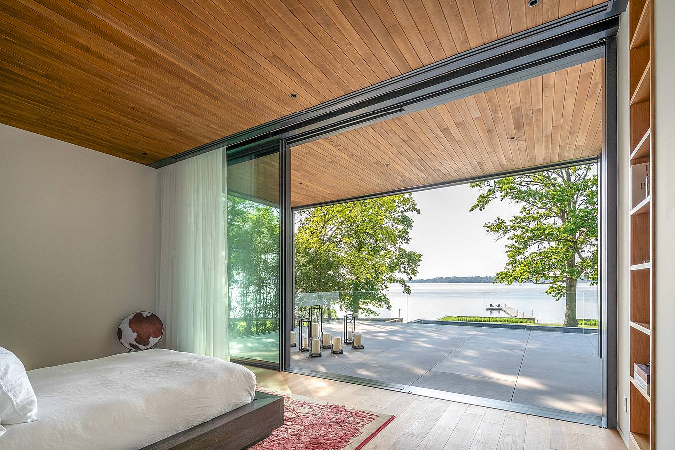 minimal framed sling glass doors
