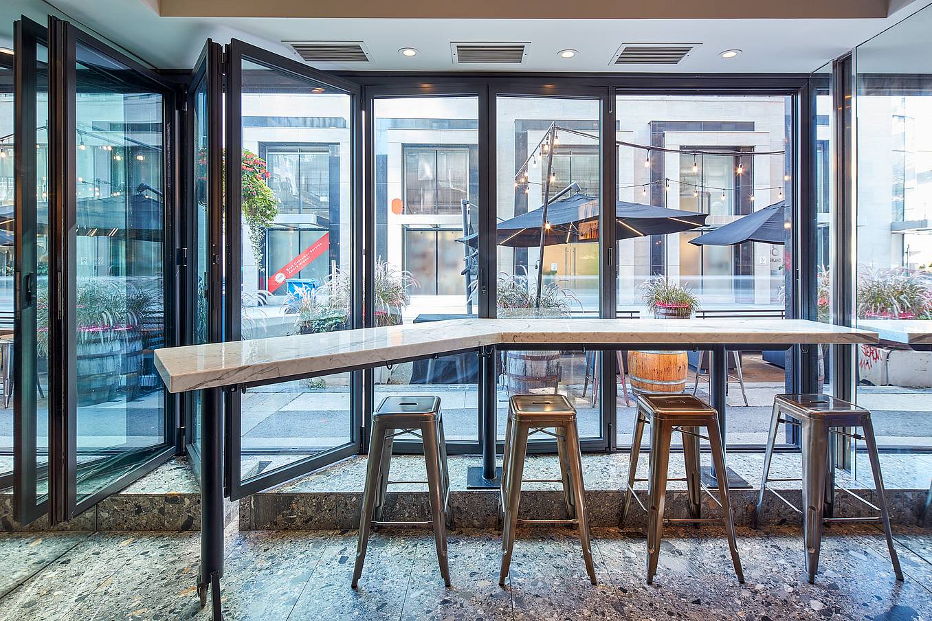 aluminum framed commercial glass doors