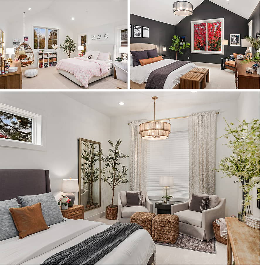 Custom home bedroom interiors