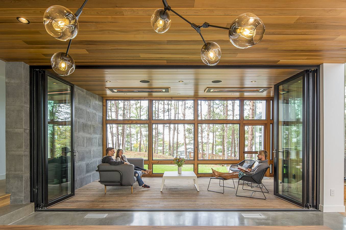 3-season porch and folding glass door system