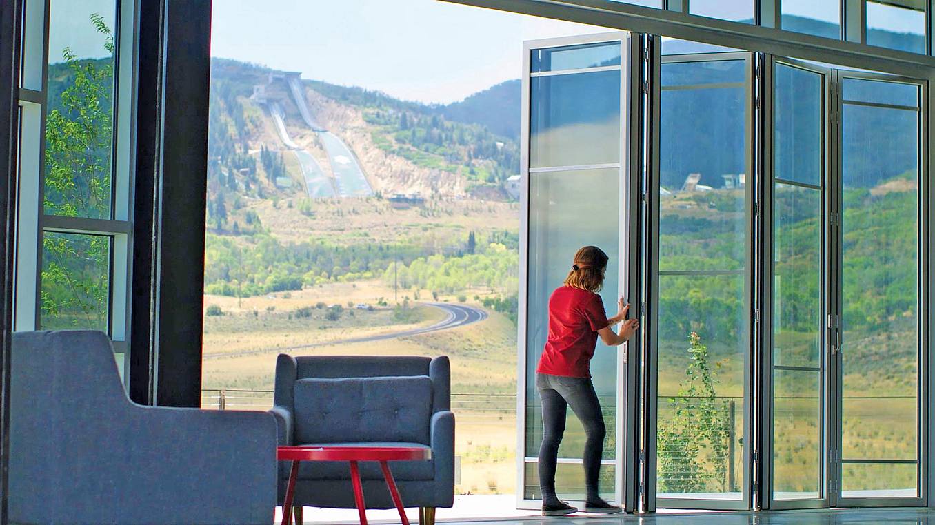 NanaWall commercial folding glass door