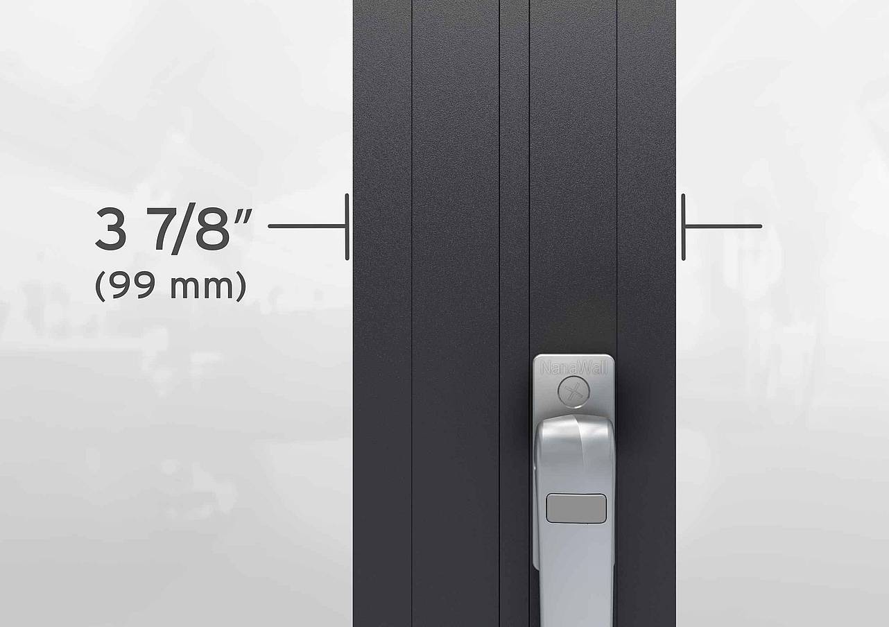 slimmest framed folding glass wall