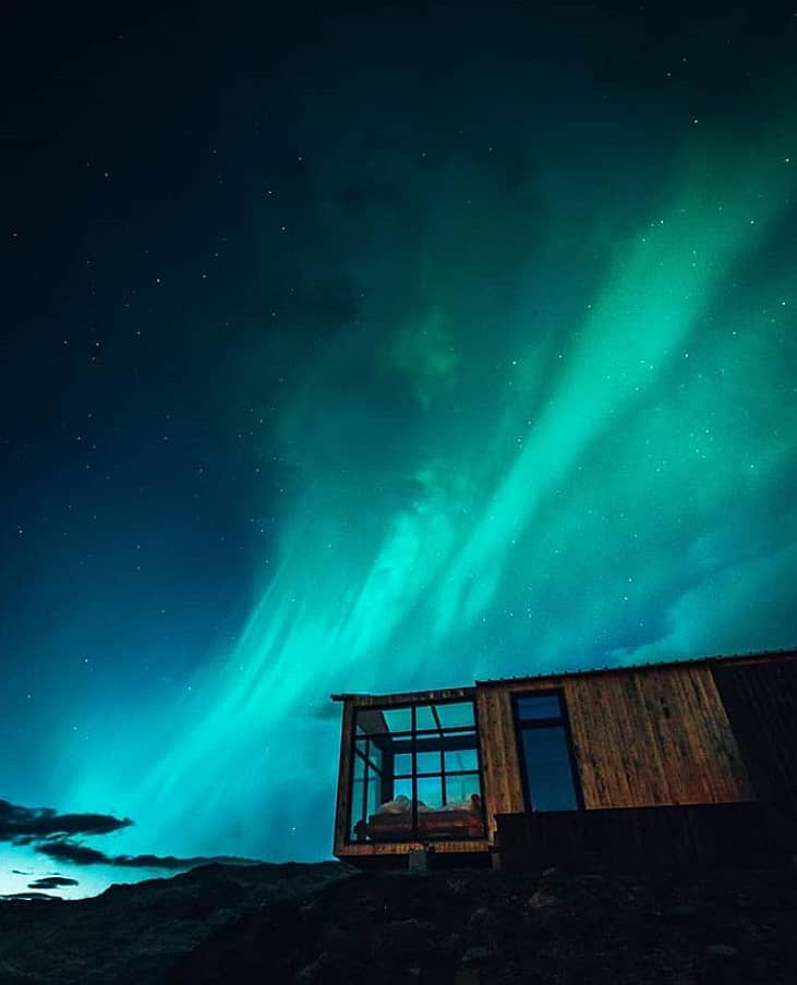 Tiny home in Iceland with glass walls 