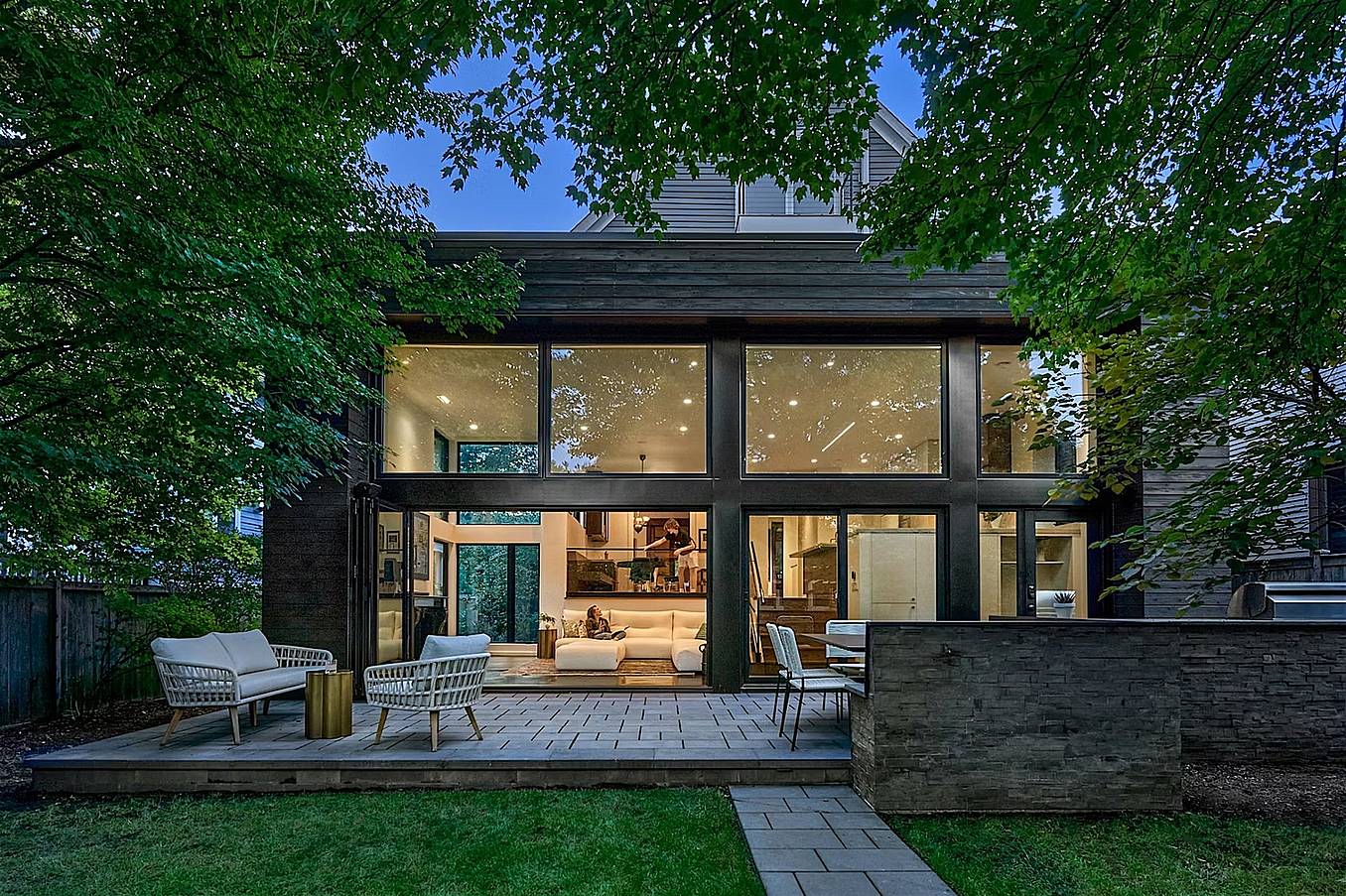 patio opening glass wall