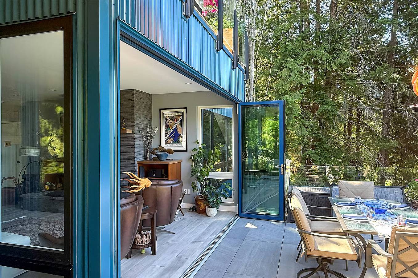 renovation with opening glass wall
