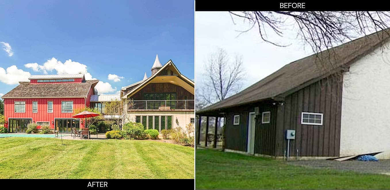 bifolding patio doors in a barndominium