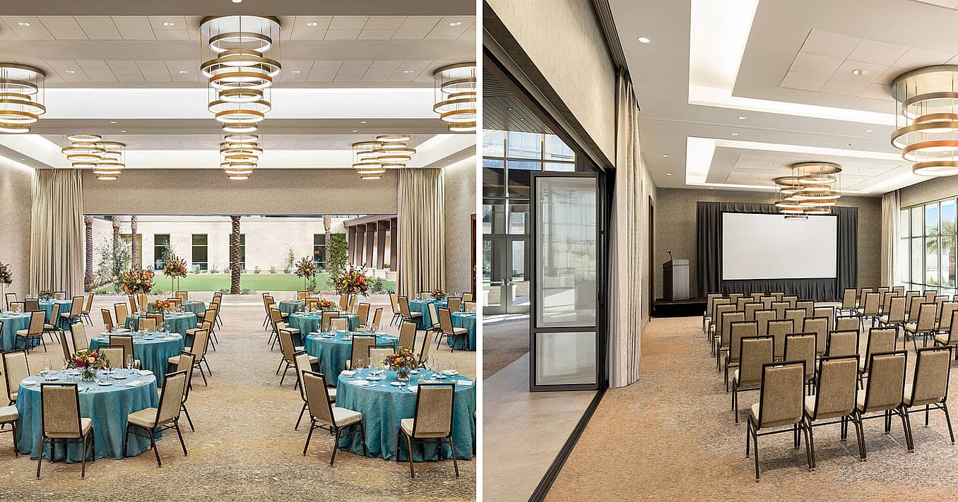 event space designed with NanaWall retractable glass door systems