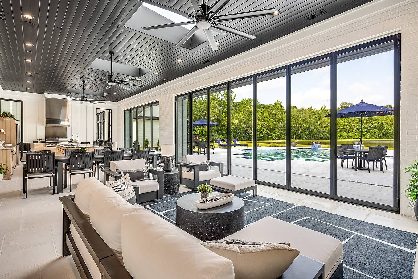 NanaWall Bifold Glass Doors in Four-Season room