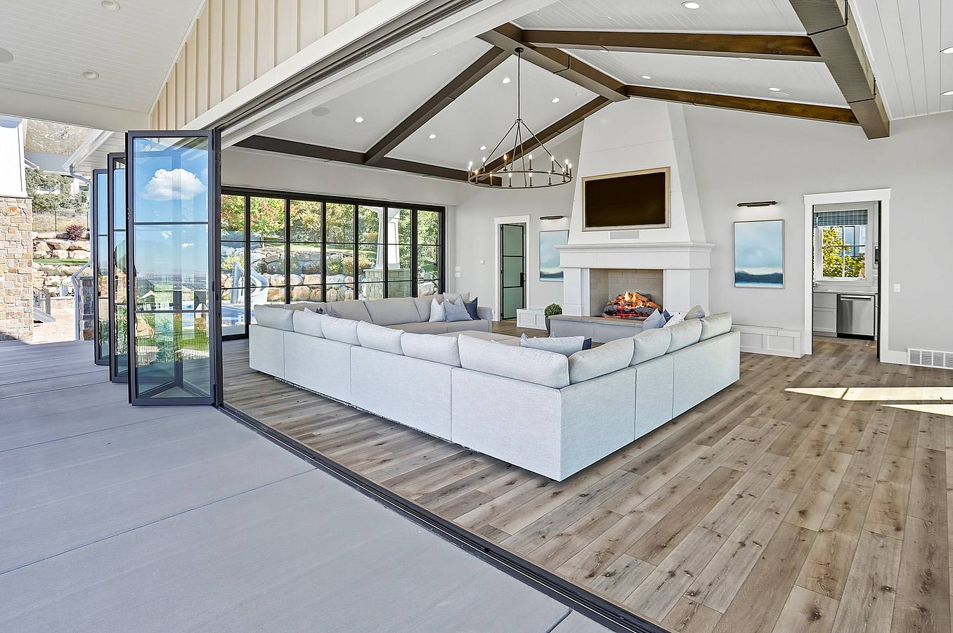 NanaWall Slimline Steel Effect Folding Glass Doors