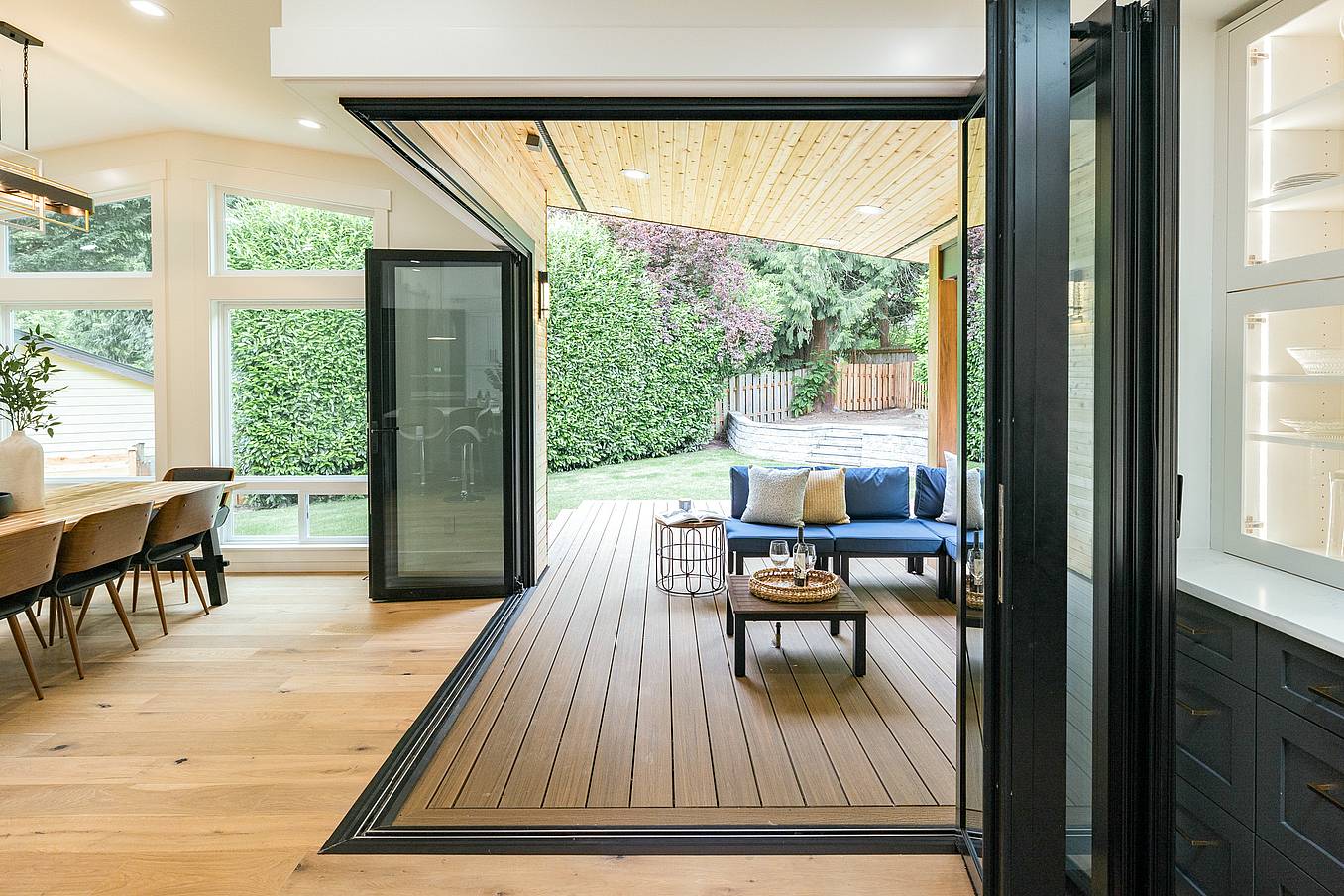 open corner folding patio doors