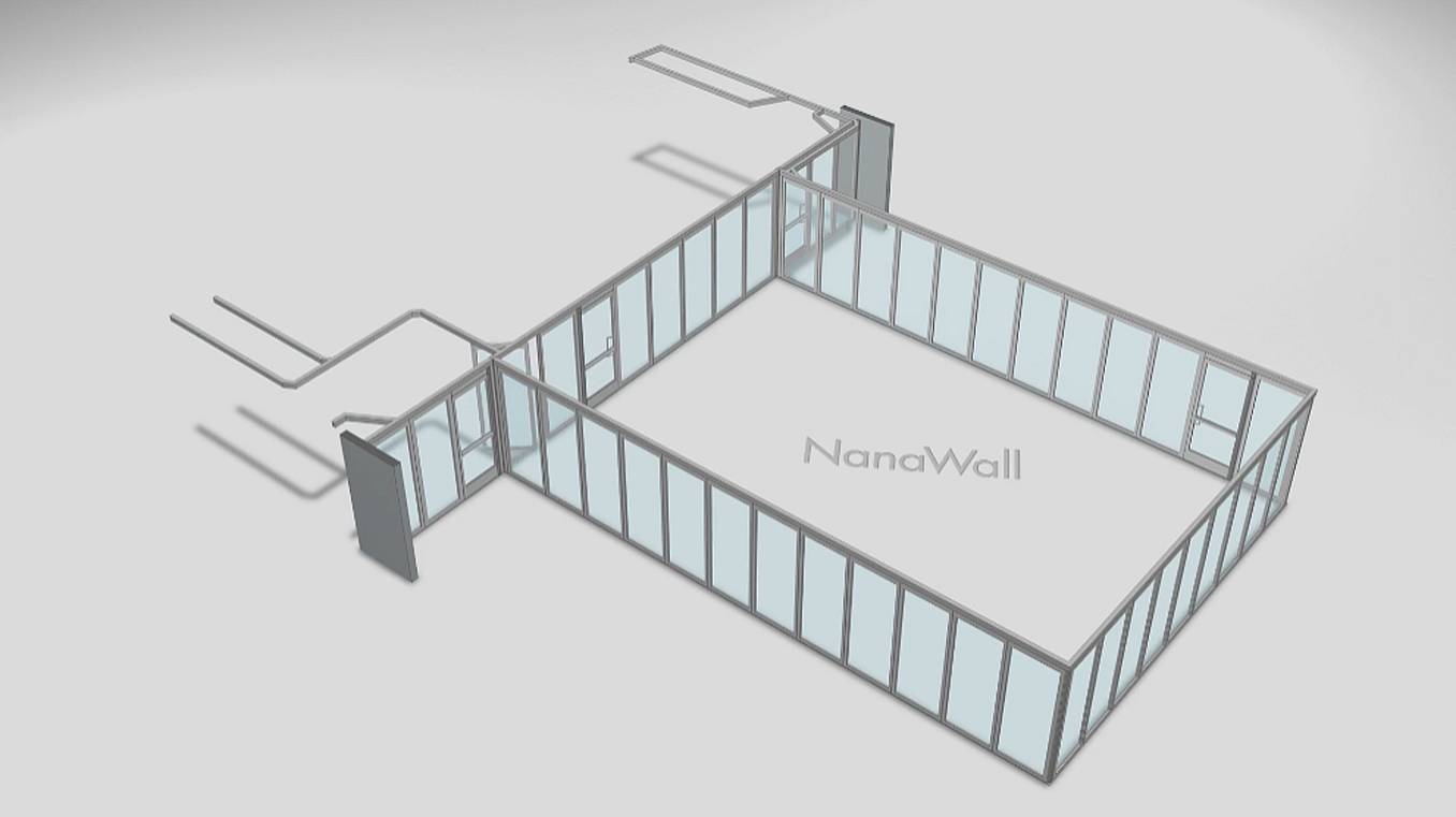 Single track sliding project in the NanaWall Configurator