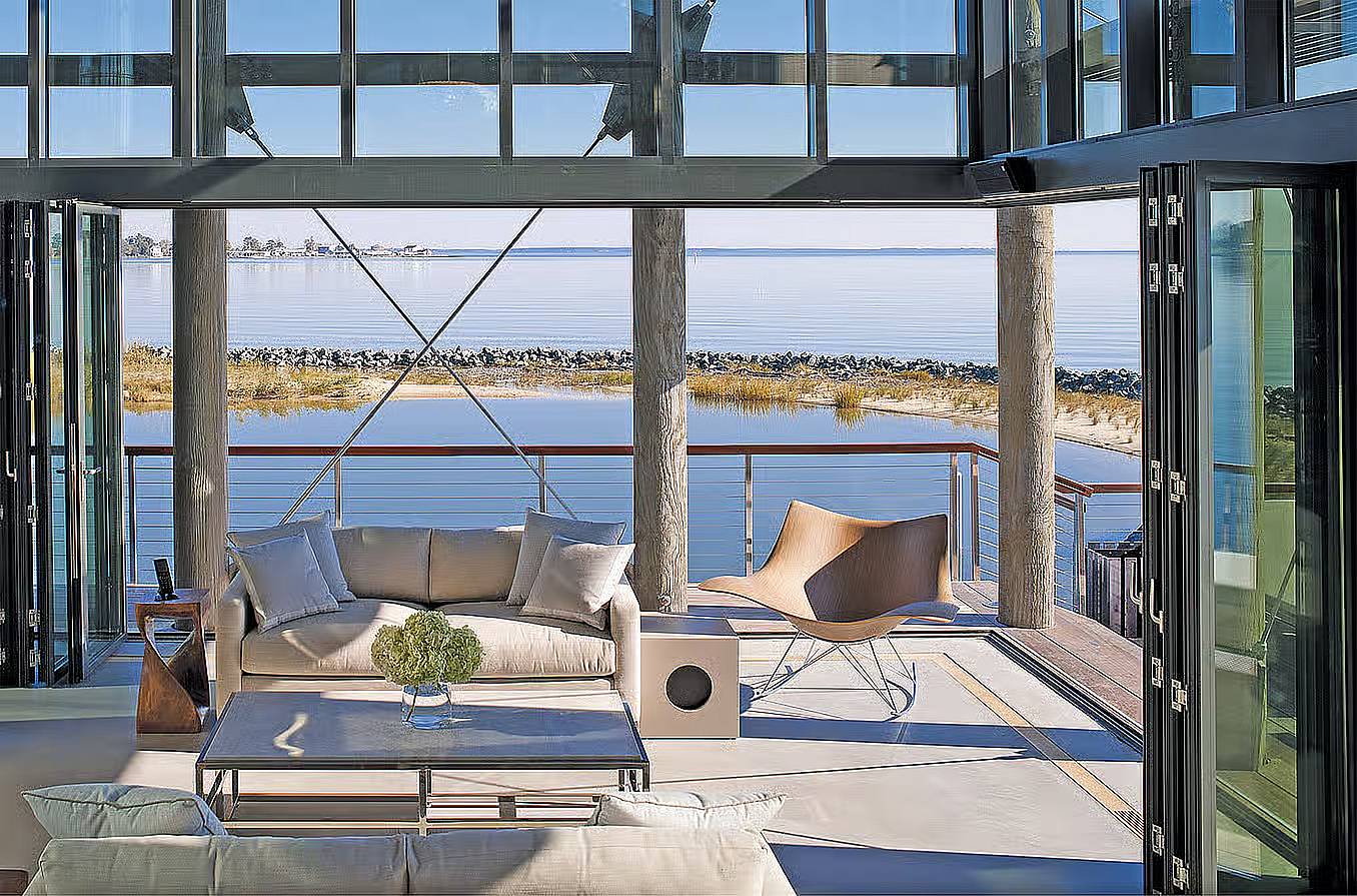 Florida Product Approved and hurricane-rated opening glass walls