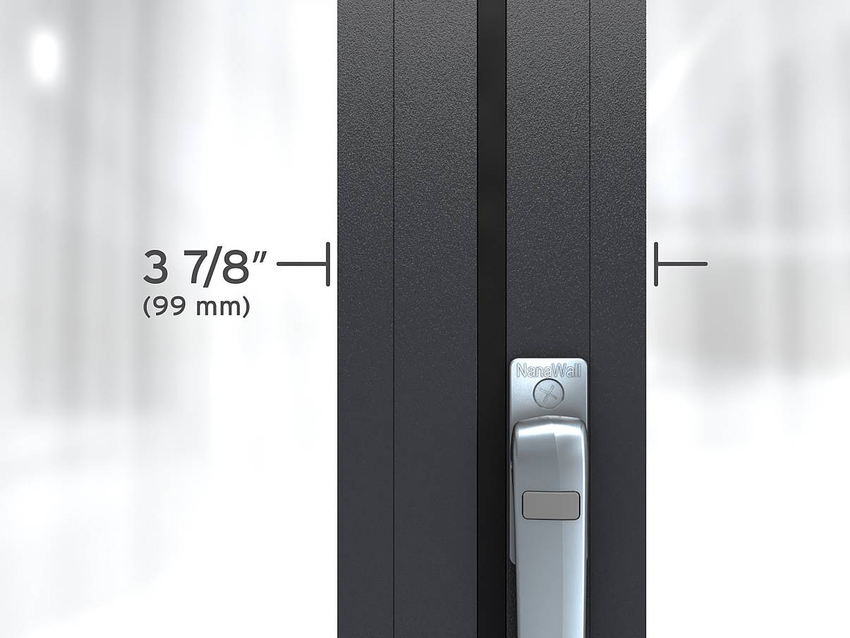 Slimmest aluminum frame folding glass wall system by NanaWall