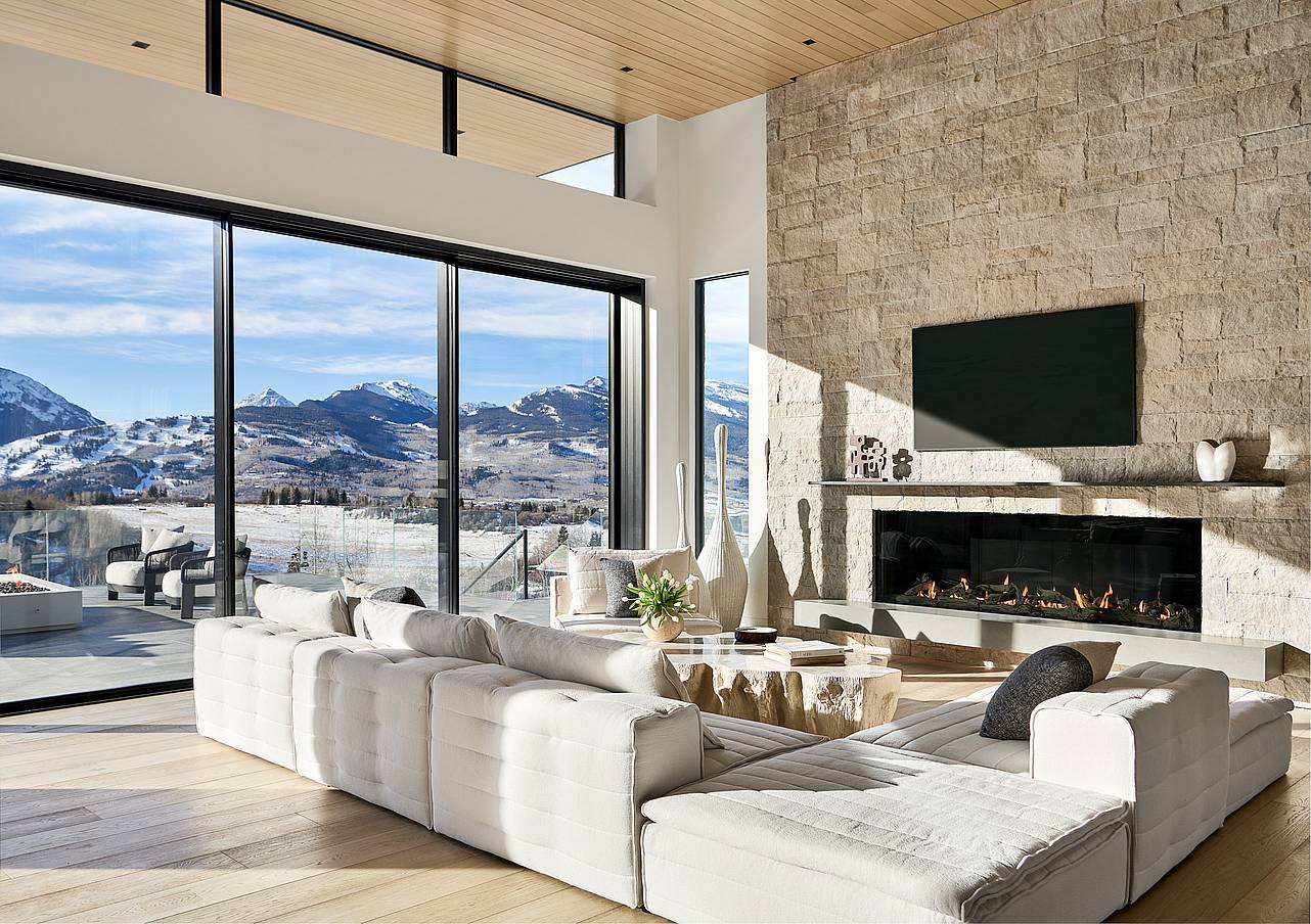 cero by NanaWall in Ken Adler DesignWorks home in Aspen