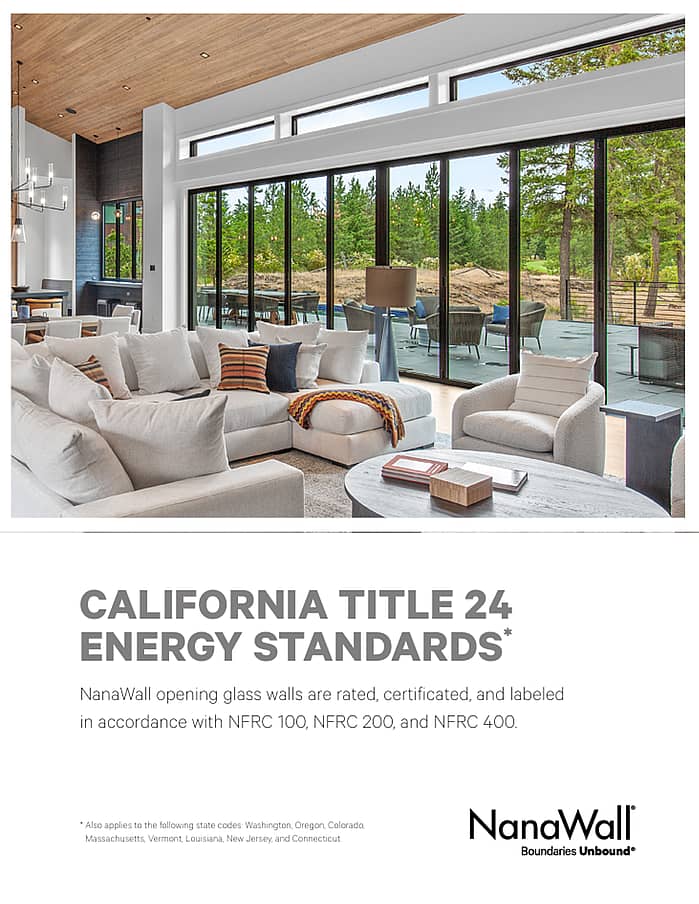NanaWall Title 24 Quick Reference Guide