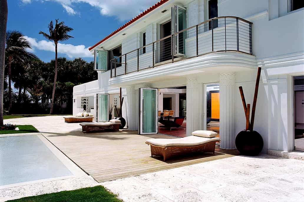 NanaWall impact-rated sliding glass wall system at a hospitality project in Florida, tested for wind, water penetration, and structural performance