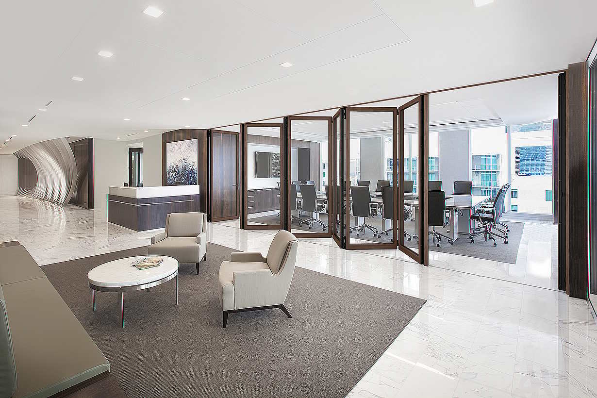 wood framed acoustical glass wall system