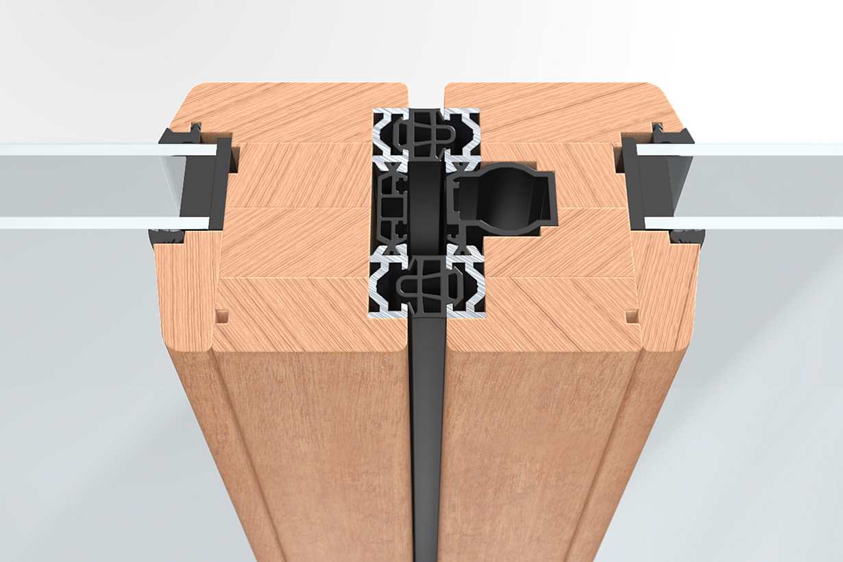 quadruple laminated cross grained wood frame