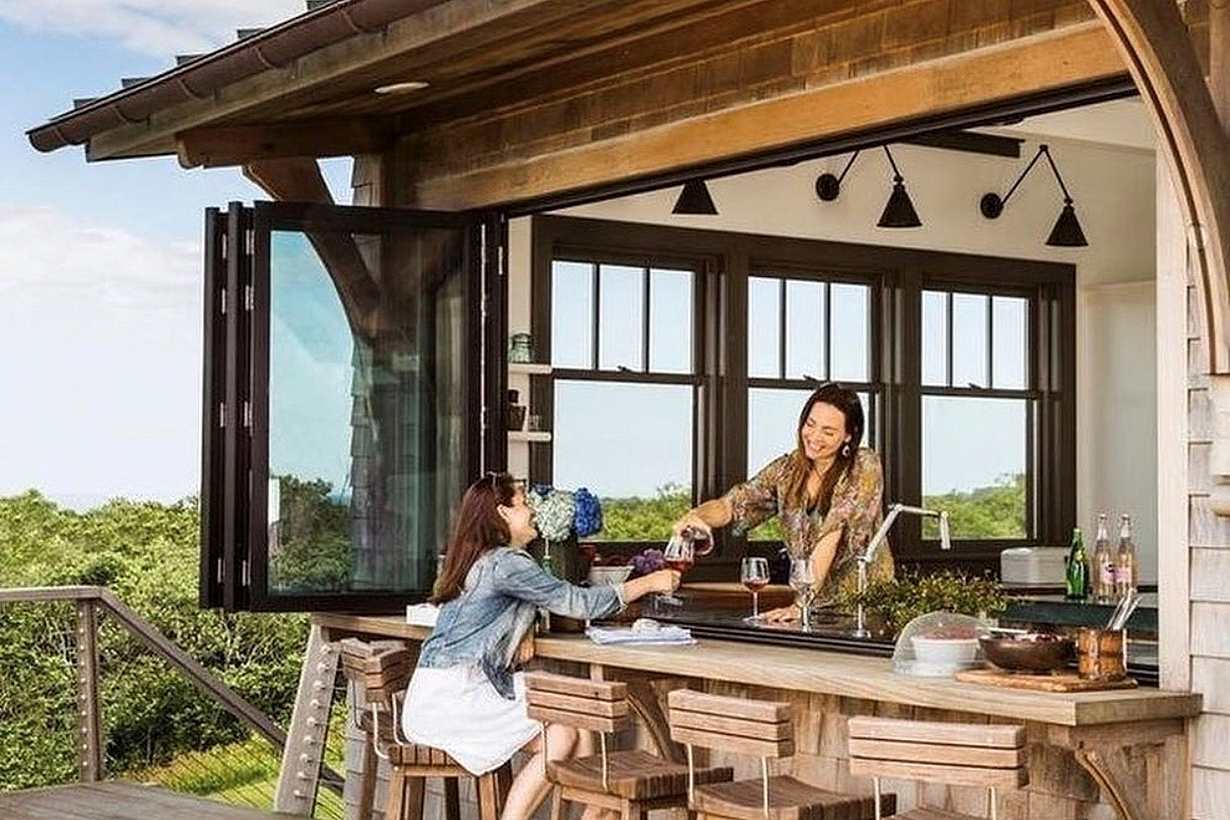 aluminum framed folding windows
