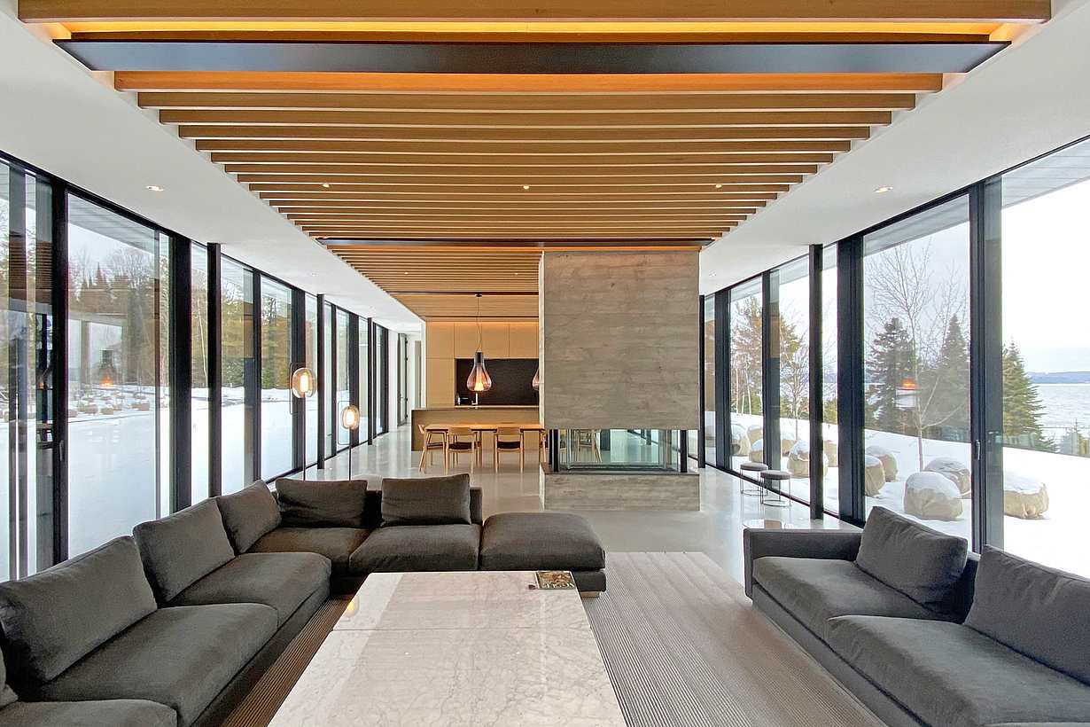 floor-to-ceiling moveable glass walls
