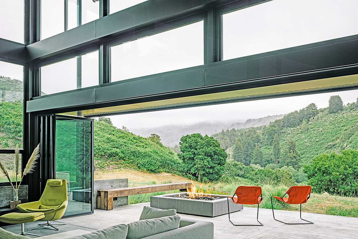 floor supported retractable patio doors