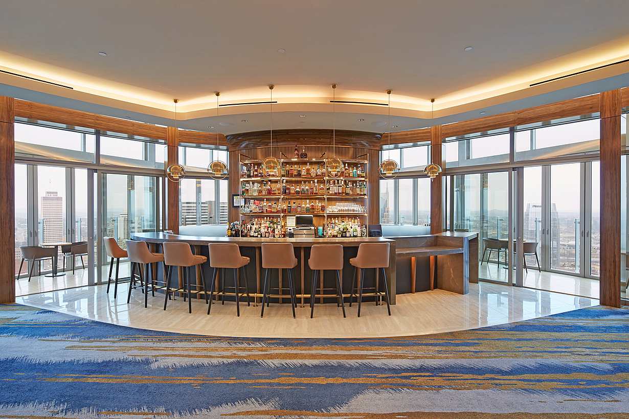NanaWall opening glass wall rooftop design at Nashville JW Marriott