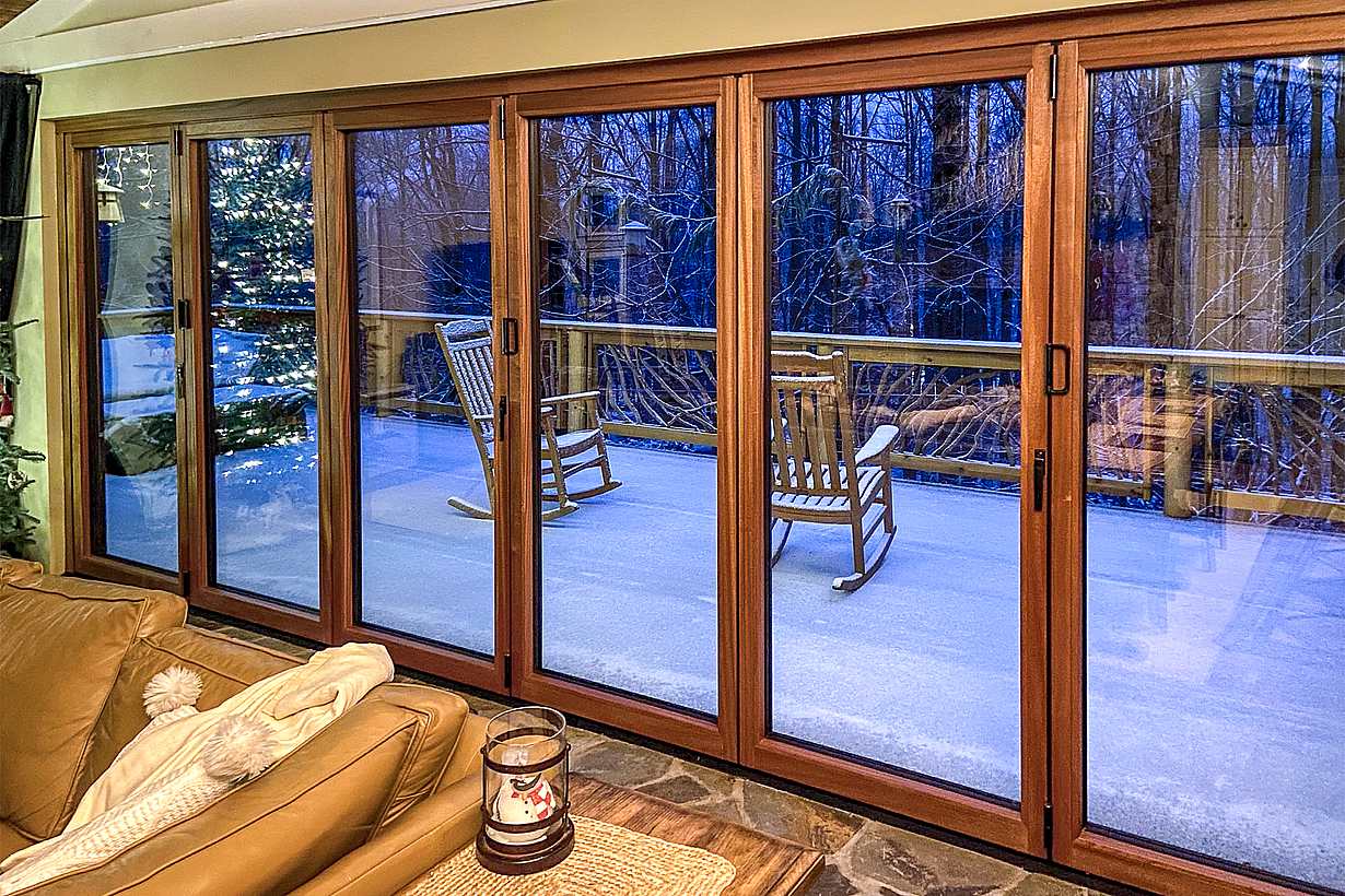 aluminum clad folding patio doors