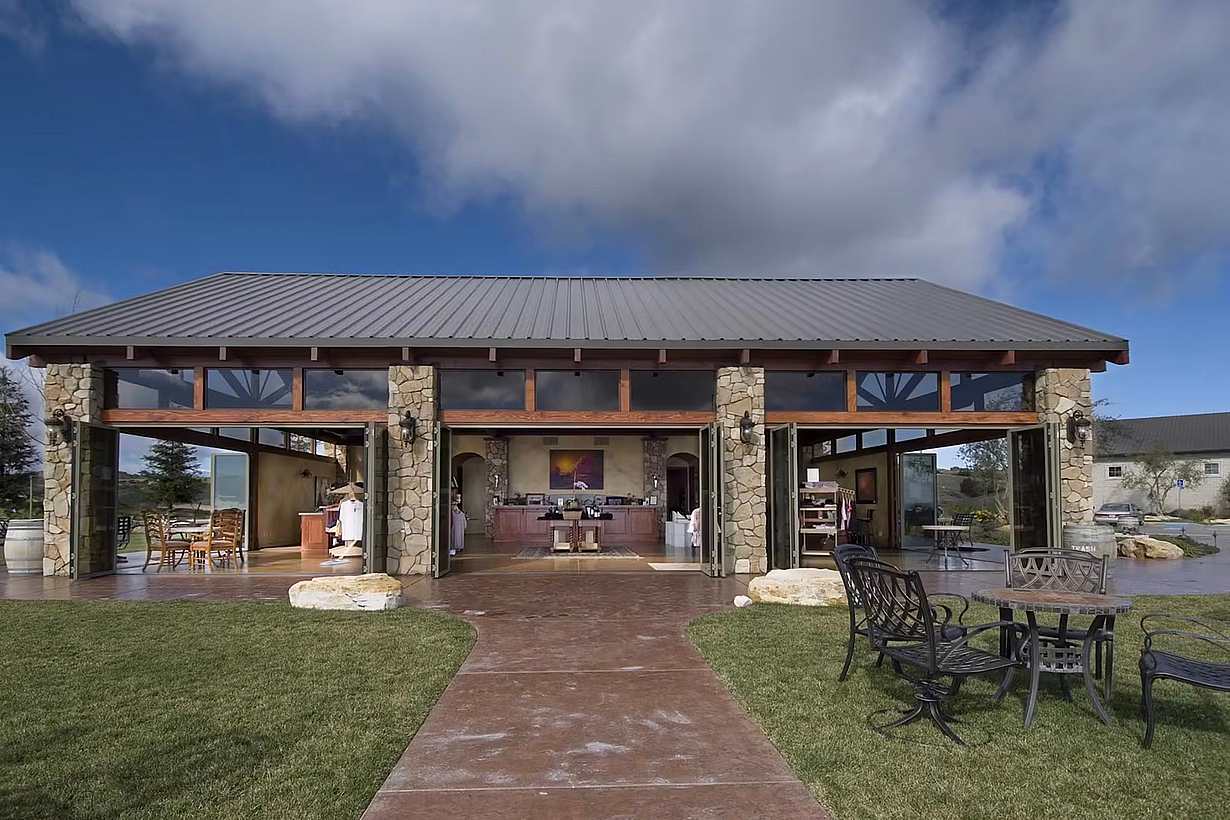 winery retractable glass wall systems