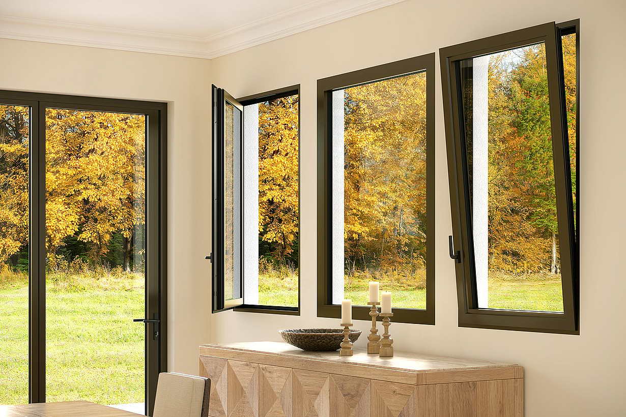 aluminum framed tilt turn windows