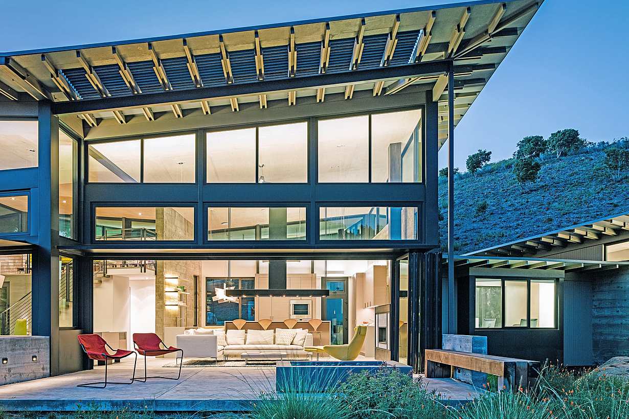 sustainable living with folding glass walls