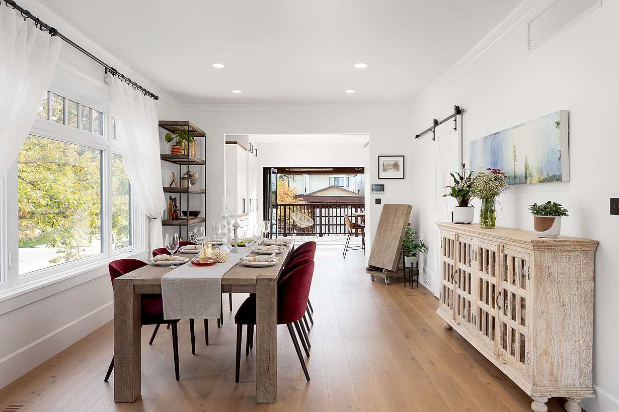 Folding window door for open concept remodel