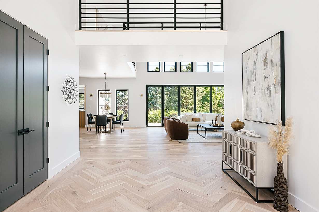 open concept living with bifold doors