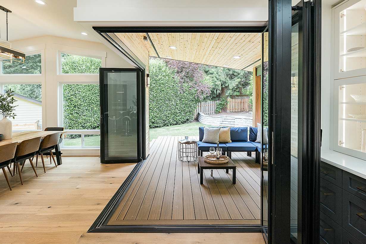 open corner folding glass doors